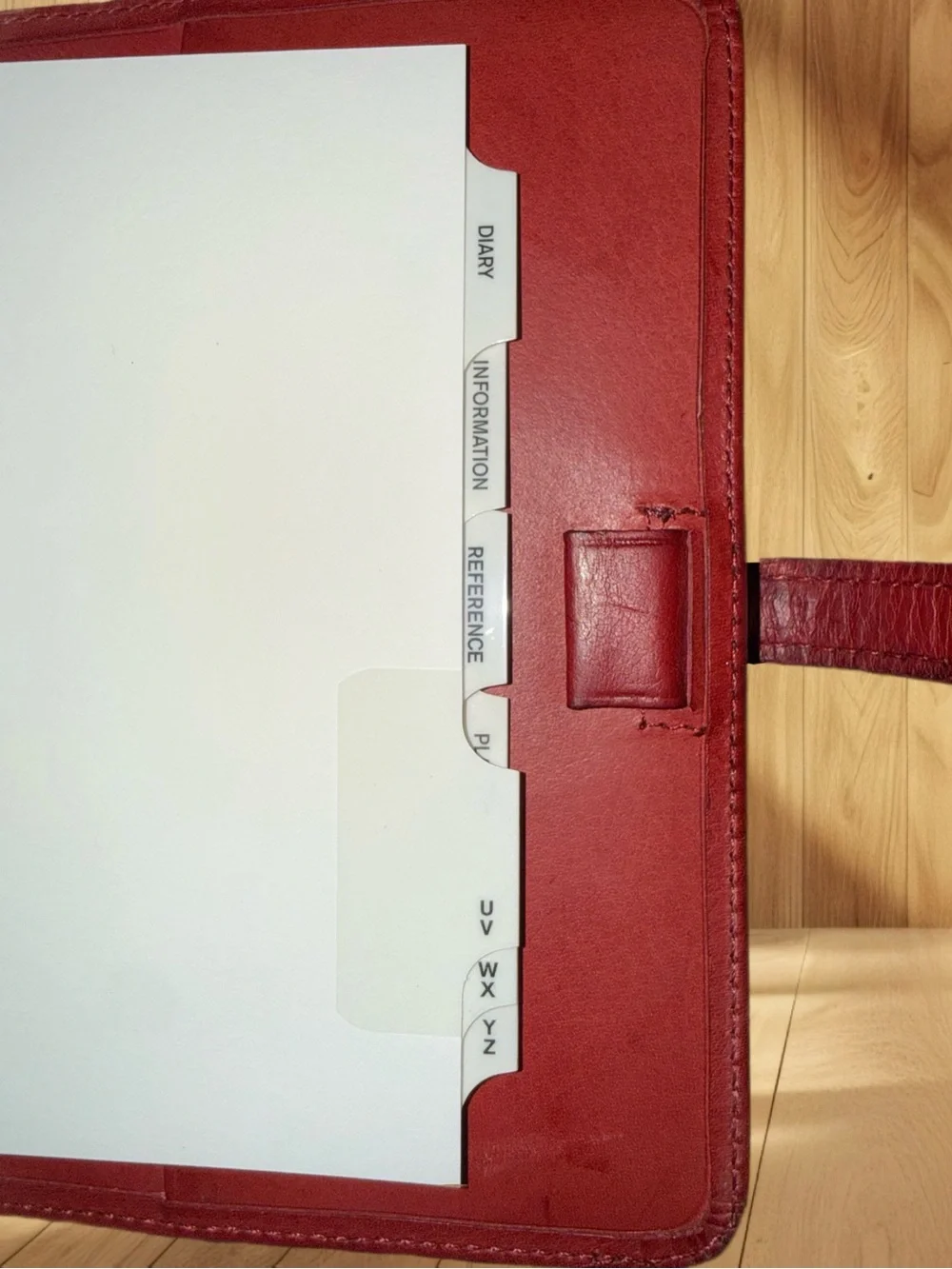 Coach Vintage Red Leather 6-Ring Agenda / Planner